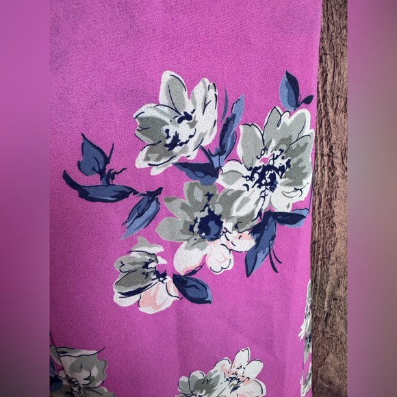 Pink Lily Infinite Love Purple Floral Maxi Wrap Dress Size Small - Picture 11 of 12